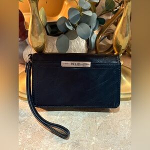 Relic Black Wristlet Wallet